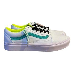 NEW Vans Old Skool ComfyCush Fluro Low Skate Shoes Canvas Kids 5 Womens 6.5